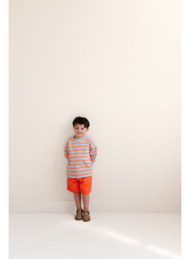 Jenest - Moos oversized ls sweat t-shirt - Orange blue