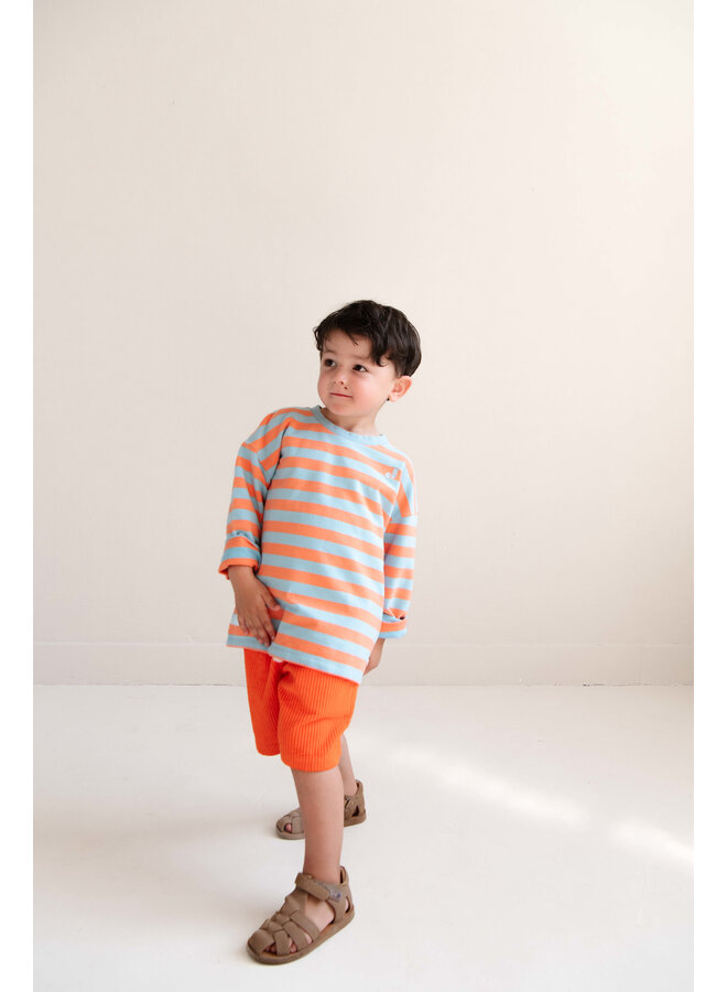 Jenest - Moos oversized ls sweat t-shirt - Orange blue