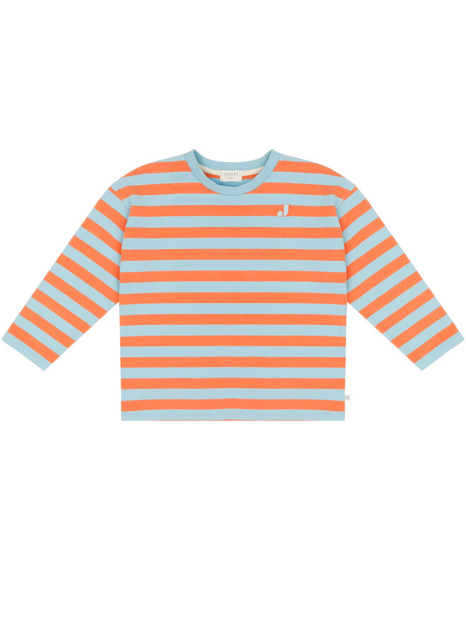 Jenest - Moos oversized ls sweat t-shirt - Orange blue