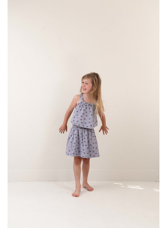 Jenest - Maddy cropped top - Flower aop lavender purple