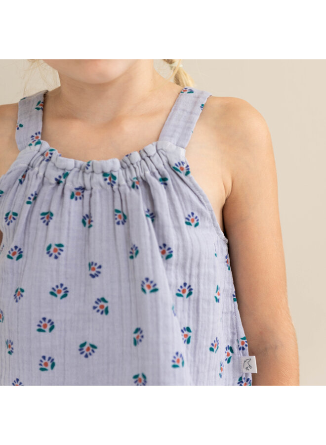 Jenest - Maddy cropped top - Flower aop lavender purple