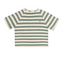 Jenest - To t-shirt - Sage green off white stripe