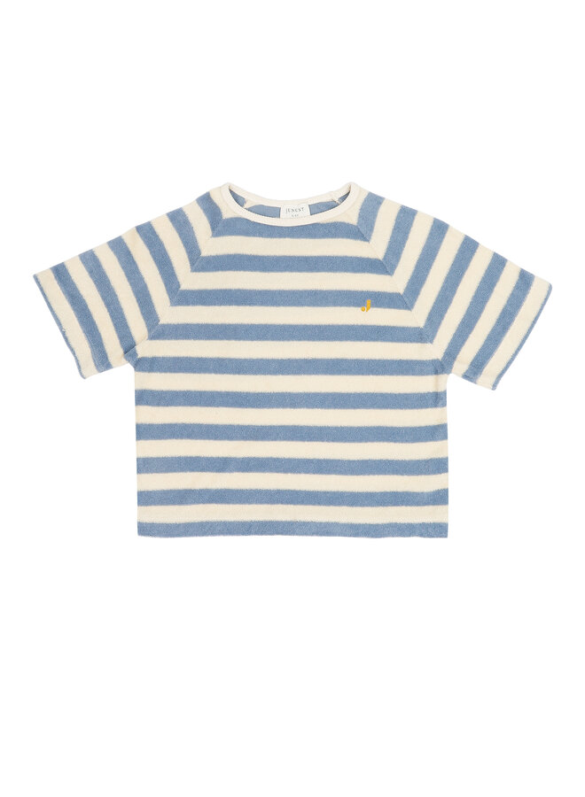 Jenest - To t-shirt - Water blue off white stripe