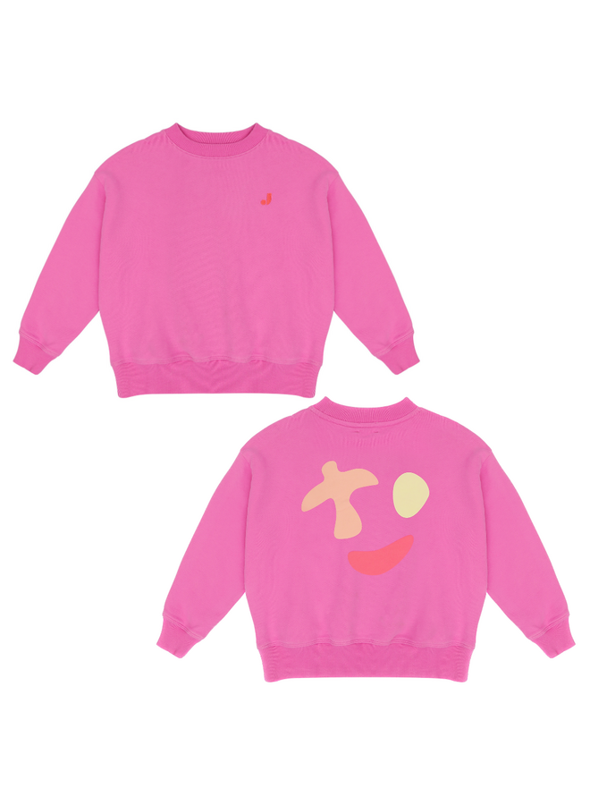 Jenest - Happy bird sweater - Fuchsia pink