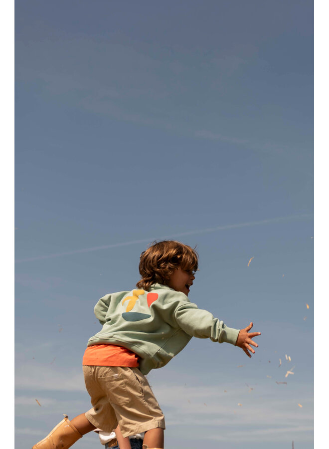 Jenest - Happy bird sweater - Sage green