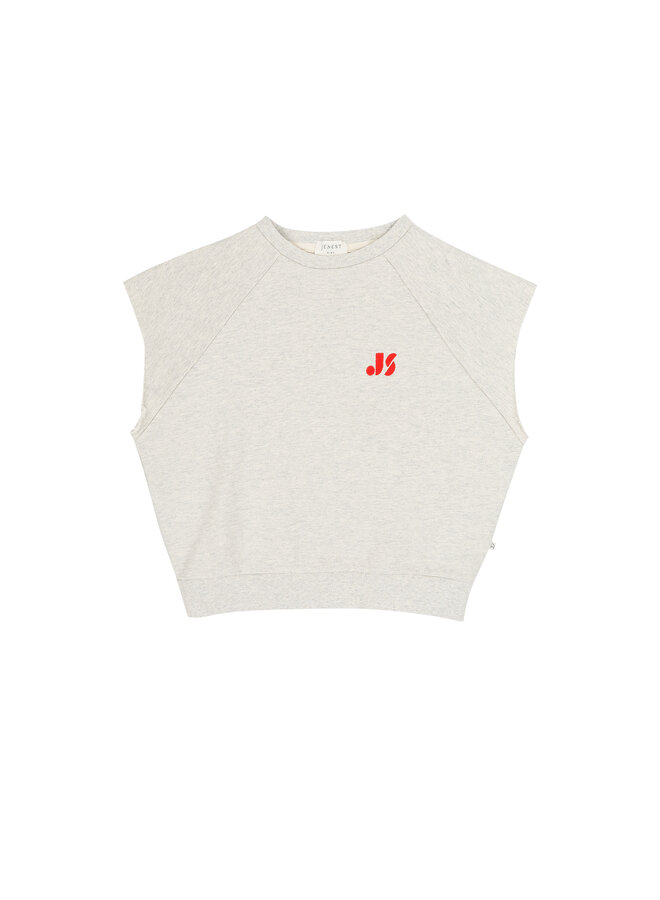 Jenest - Joey sleeveless sweater - Grey melange