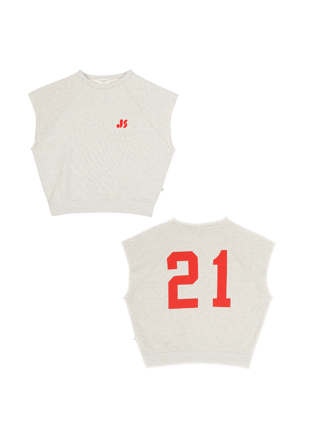 Jenest - Joey sleeveless sweater - Grey melange