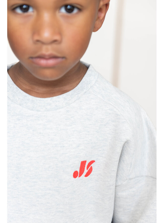 Jenest - Sammy sweater - Grey melange navy blue