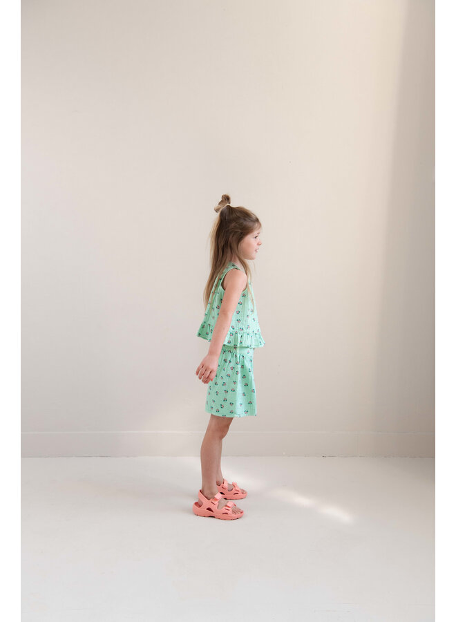 Jenest - Summer shorts - Flower aop fresh green