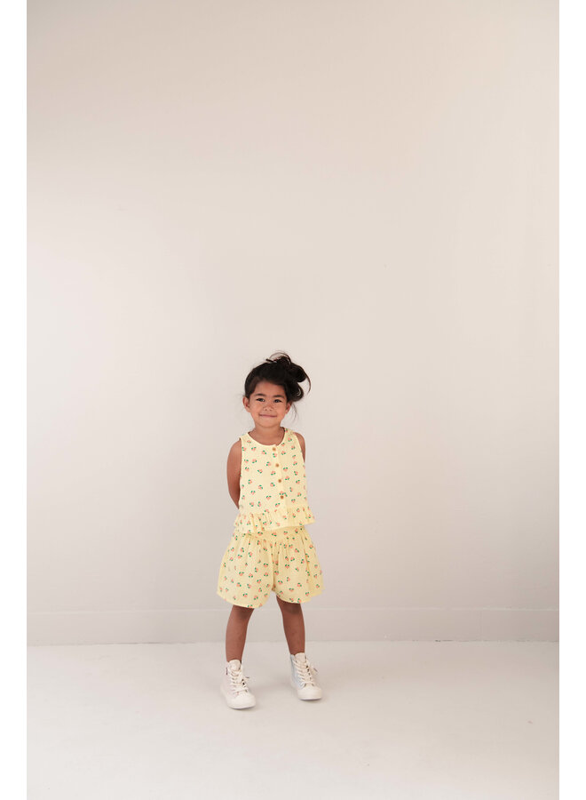 Jenest - Summer shorts - Flower aop soft yellow