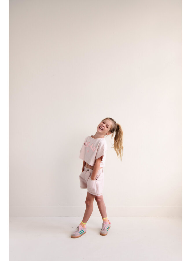 Jenest - Lizzy cropped t-shirt - Blossom rose