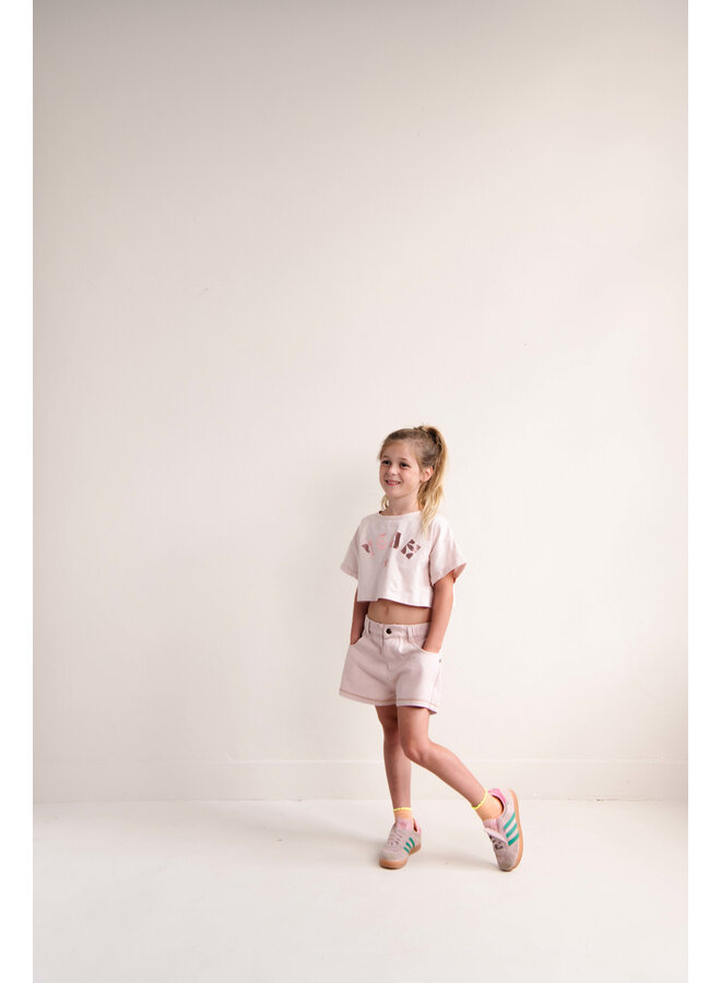 Jenest - Lizzy cropped t-shirt - Blossom rose