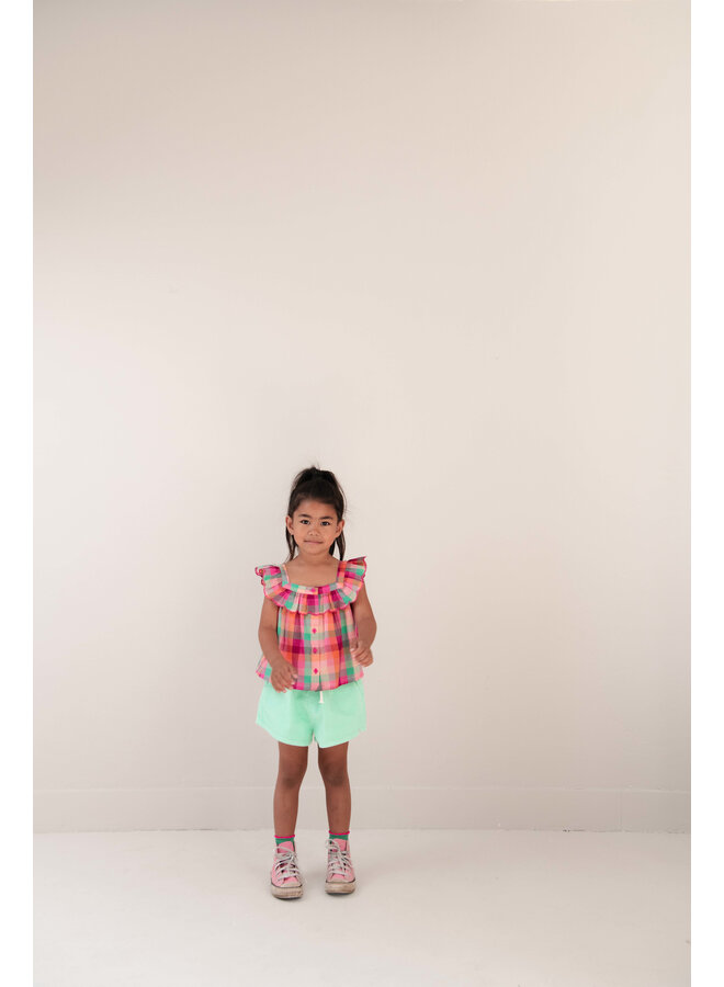 Jenest - Didi top - Fuchsia multi check