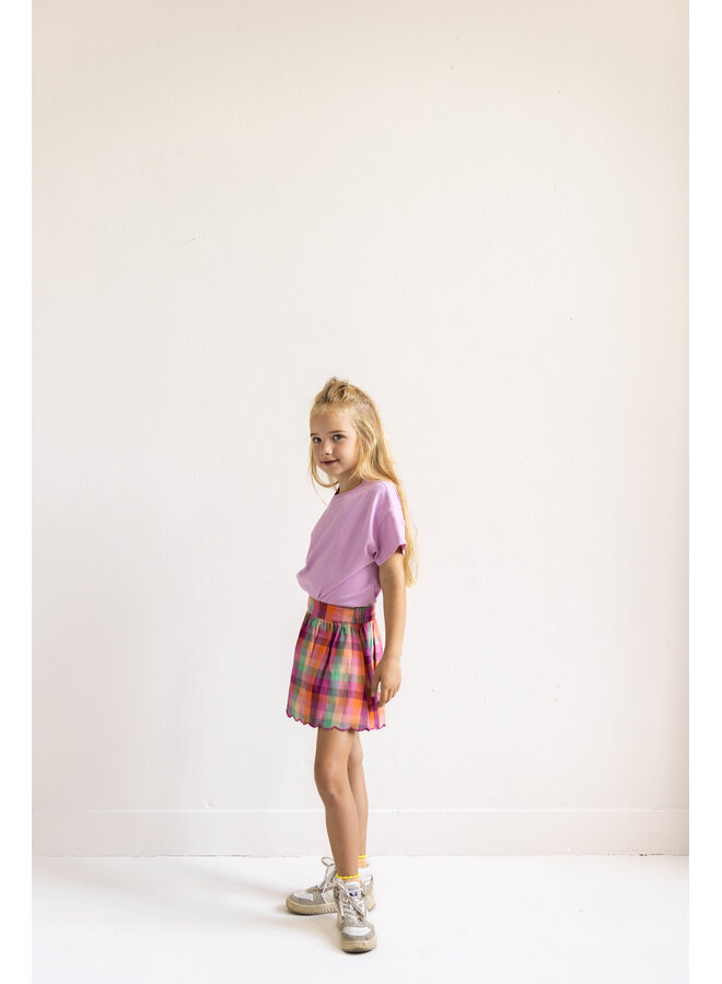 Jenest - Sara skirt - Fuchsia multi check