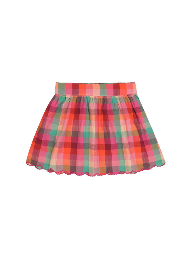 Sara skirt - Fuchsia multi check