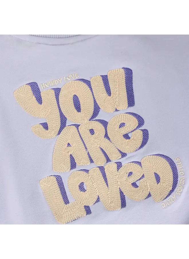 Daily7 - Sweater ruffle sleeve - Icelandic blue