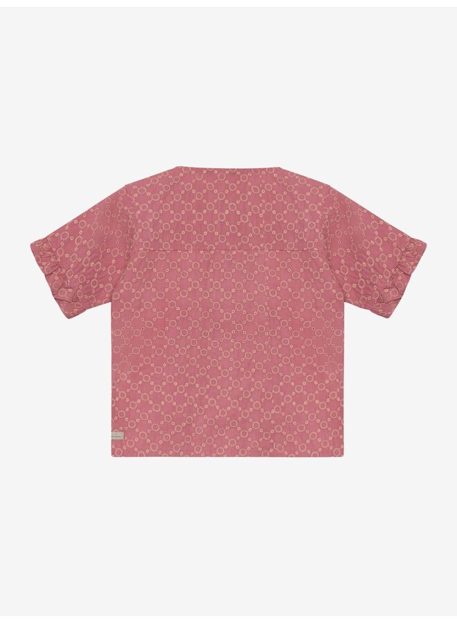 Daily7 - Shirt ruffle broderie - Heather rose