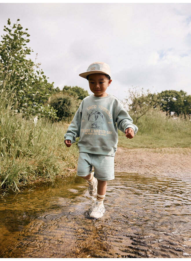 Daily7 - Oversized sweater print - Green milieu