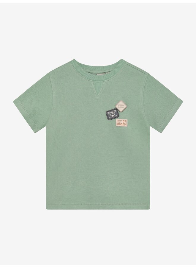 T-shirt basic badge - Green milieu