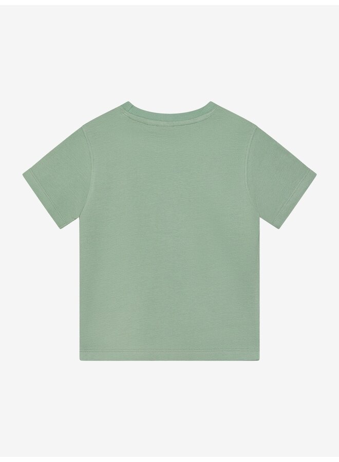 Daily7 - T-shirt basic badge - Green milieu