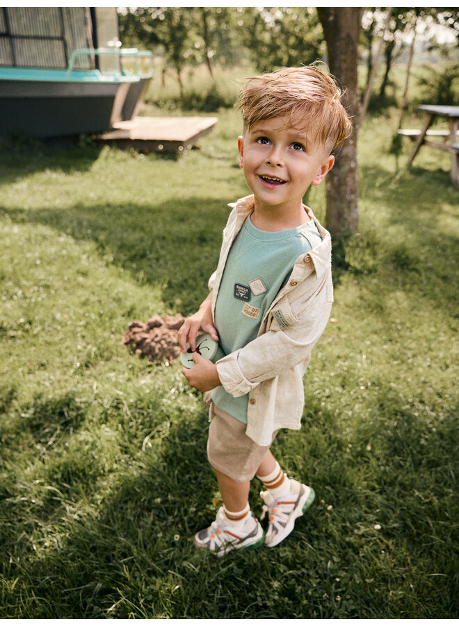 Daily7 - T-shirt basic badge - Green milieu