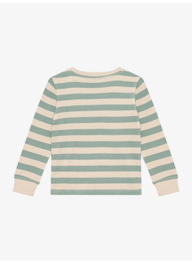 Daily7 - T-shirt longsleeve stripe - Green milieu