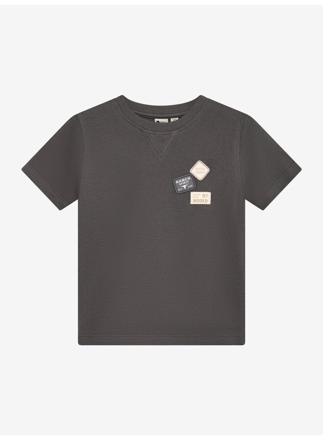 Daily7 - T-shirt basic badge - Thunderstorm