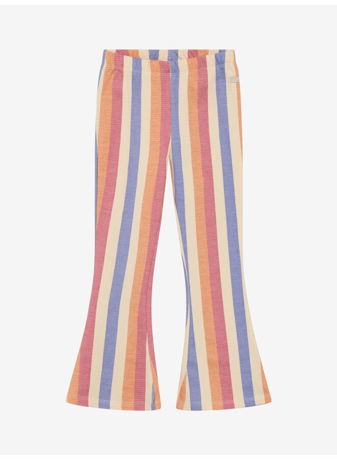 Flared legging striped - Heather rose