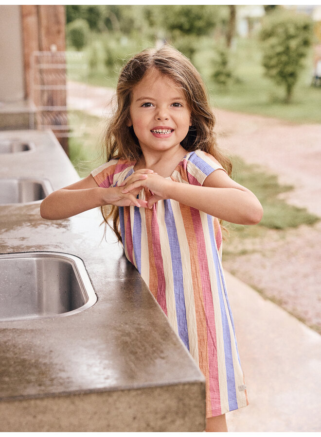 Daily7 - Dress striped - Heather rose