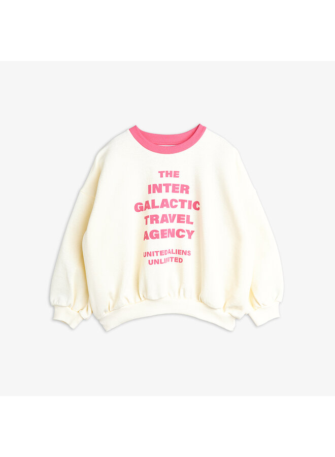 Travel agency sp contrast rib sweatshirt - Off-white