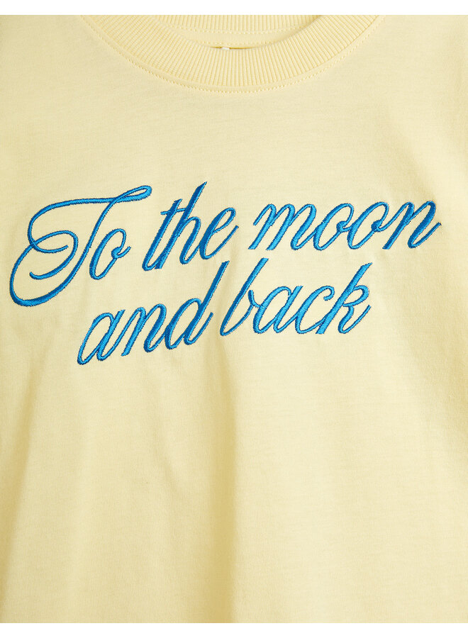 Mini Rodini - To the moon emb ss tee - Yellow