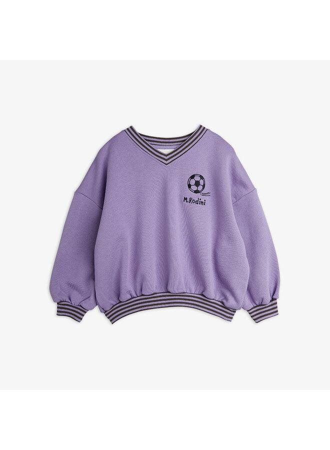Football emb sweatshirt - Purple