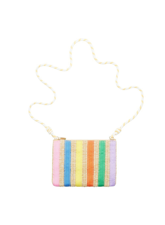 Striped straw bag - Bright multi