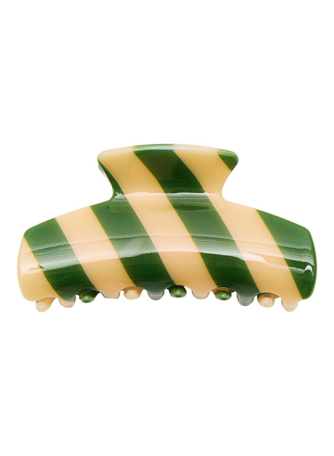 Striped claw clip - Green