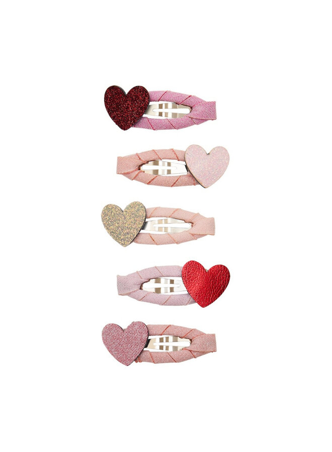 Heart mini clic clacs - Pink multi