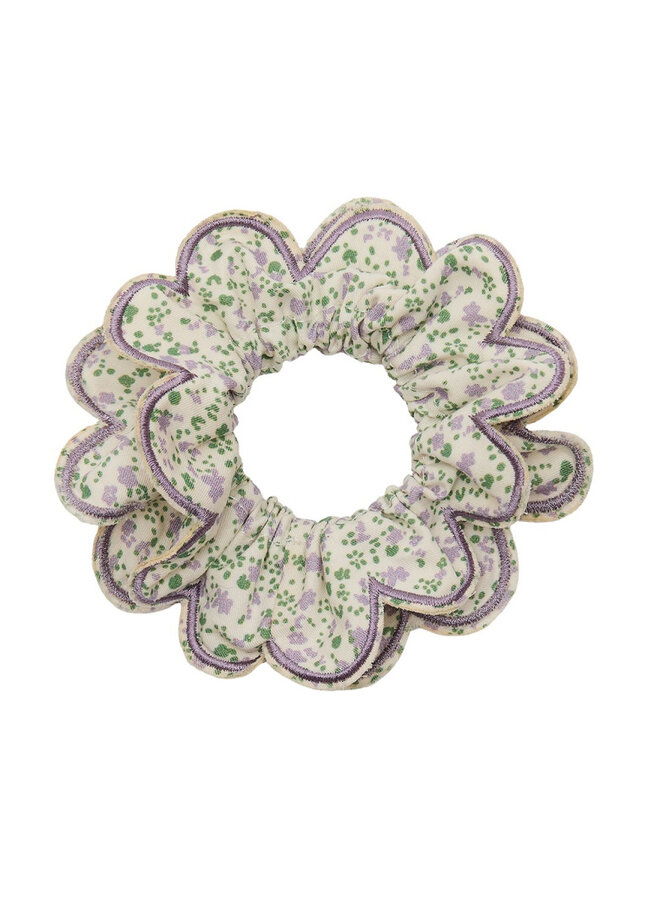 Mimi & Lula - Scalloped floral scrunchie - Purple
