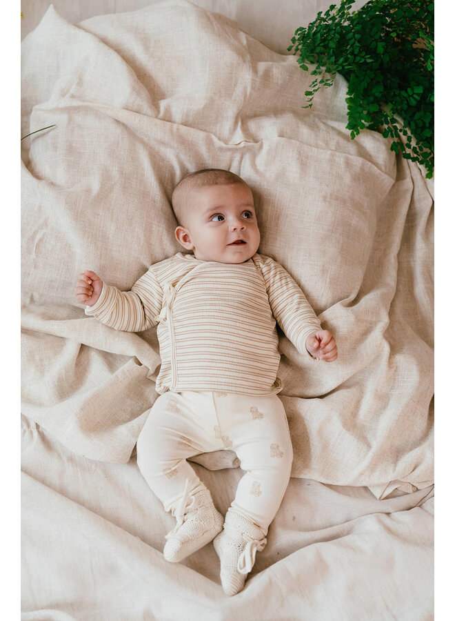 A Tiny Story - Baby slippers - Ecru melange