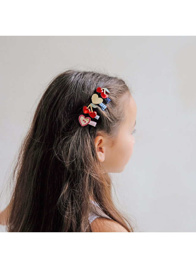 Mimi & Lula - Red cherries mini clips - Red