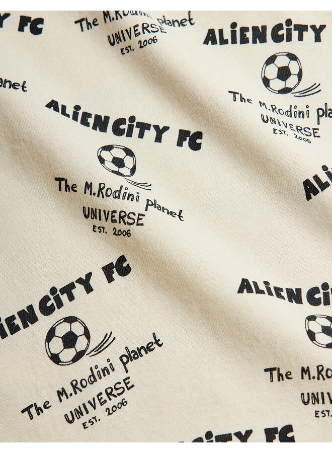 Mini Rodini - Alien City FC aop ss tee - White