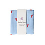 Studio Noos - Swaddle print medium - Light blue hearts