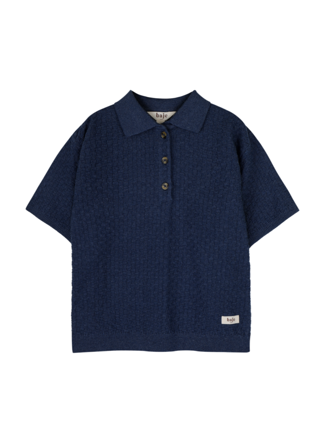 Baje Studio - Milo shortsleeve polo - Blue dark