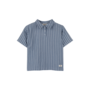 Leslie x Baje Studio - Messo shortsleeve polo - Blue stone