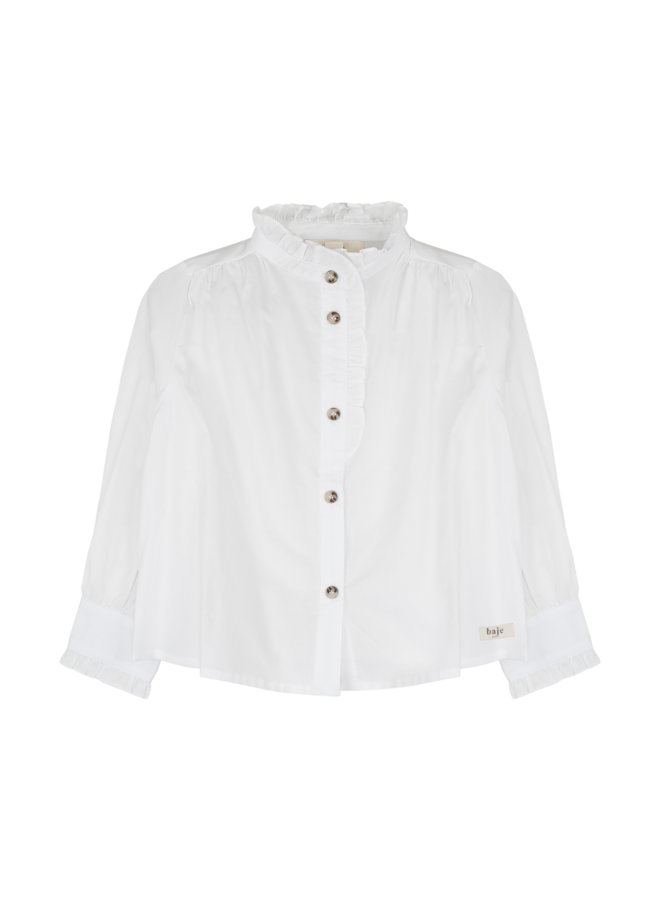 Lydia blouse longsleeve - White snow