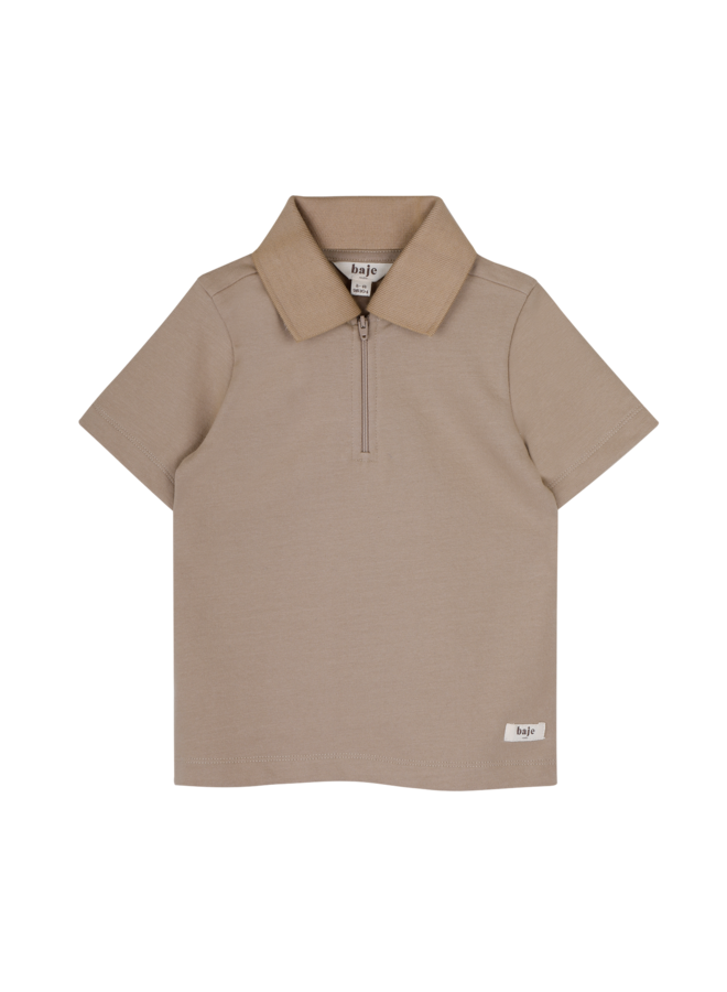 Hervas shortsleeve polo - Taupe cafe