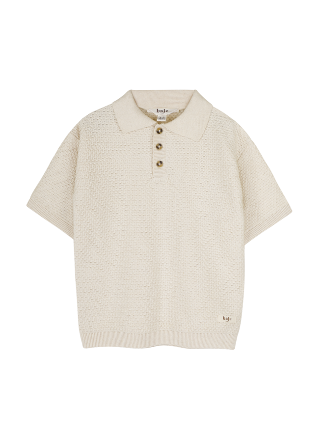 Baje Studio - Fygo shortsleeve polo - White coconut