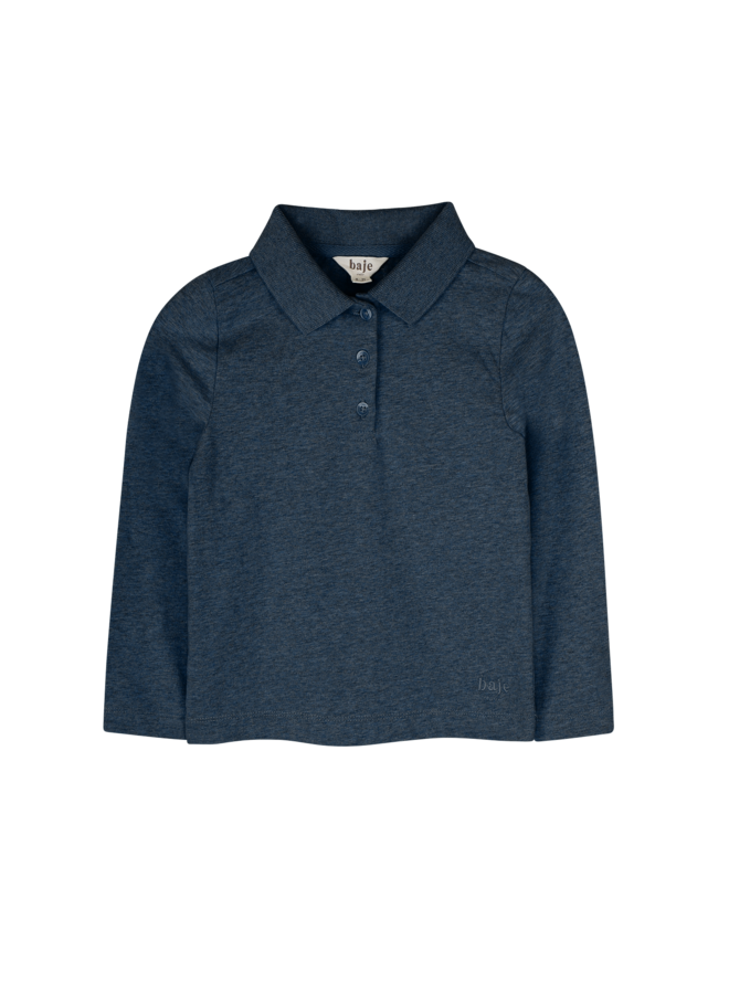 Baje Studio - Elx longsleeve polo - Blue dark