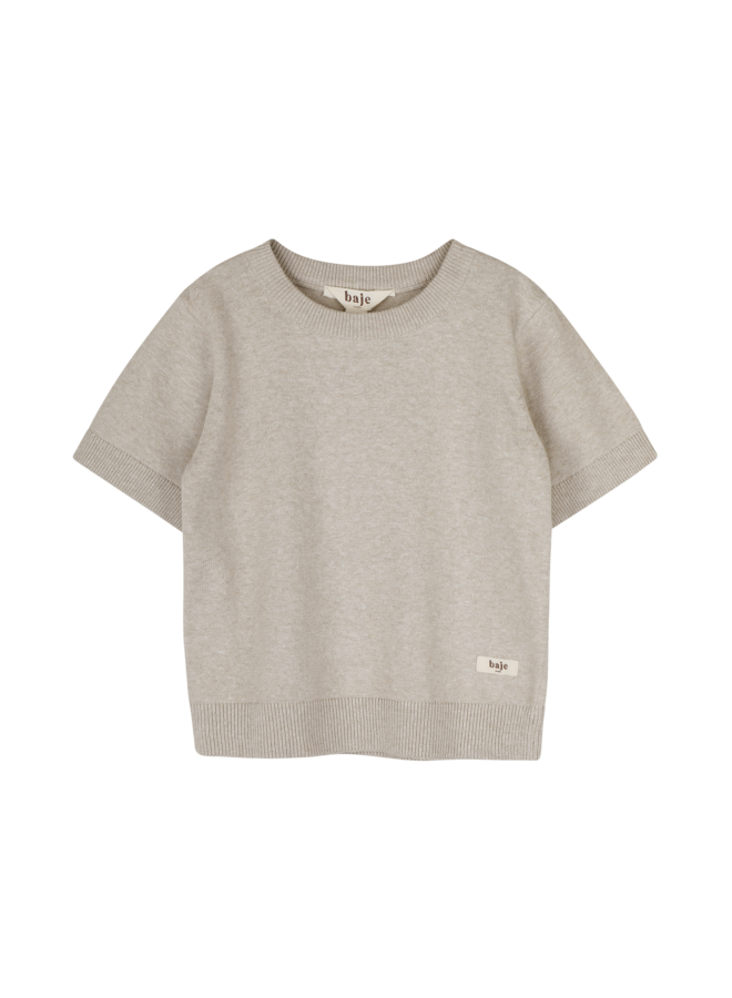 Baje Studio - Cruz shortsleeve - Sand melange