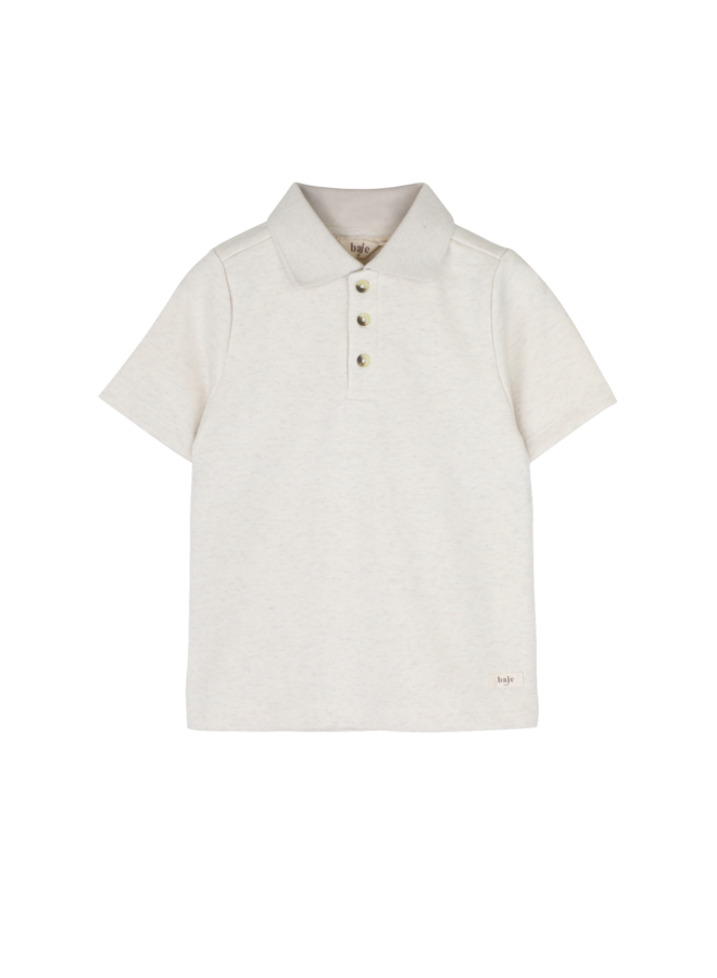 Najera shortsleeve polo - Creme melange