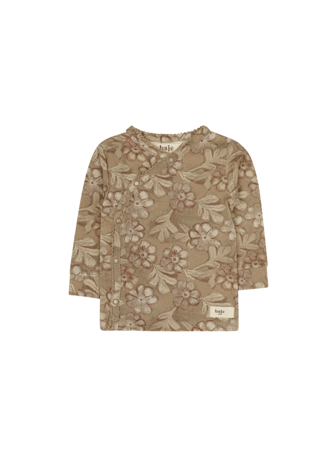 Myren longsleeve - Brown AOP