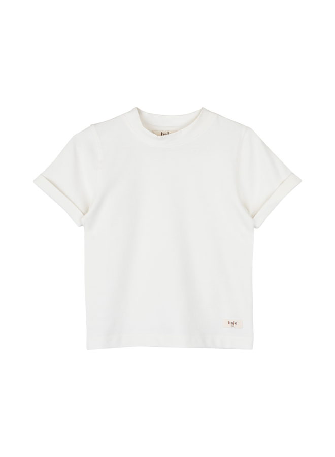Leslie x Baje Studio - Moss shortsleeve - White cloud